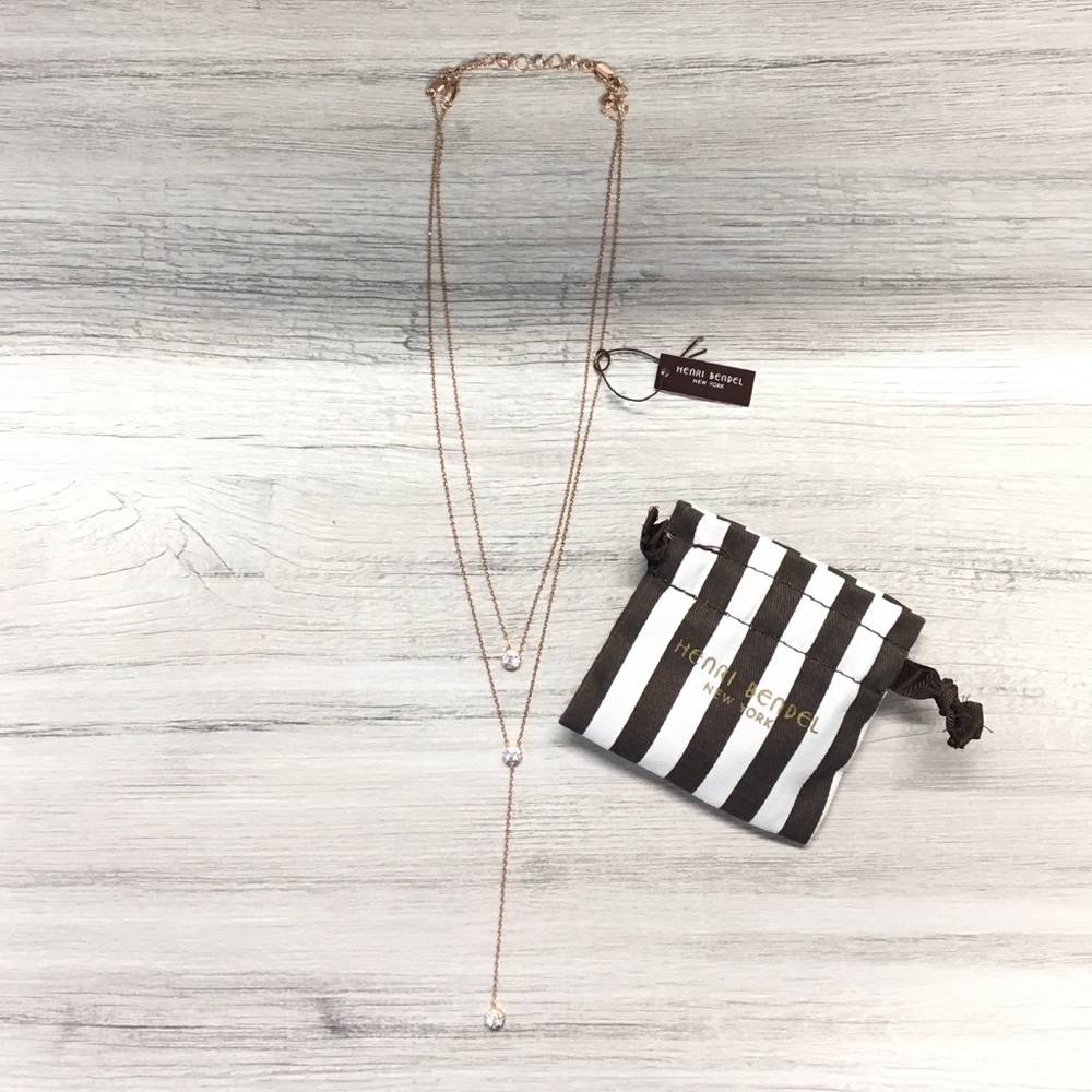 🔥Henri Bendel Double Necklace Rose Gold🔥
